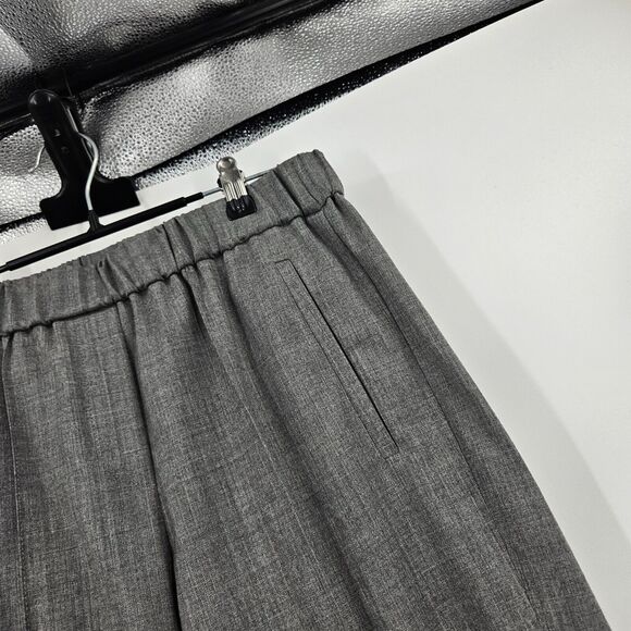 Michael Kors Collection Pants Gray Wool Blend Elastic Waist Straight Trousers 4 - Picture 3 of 6